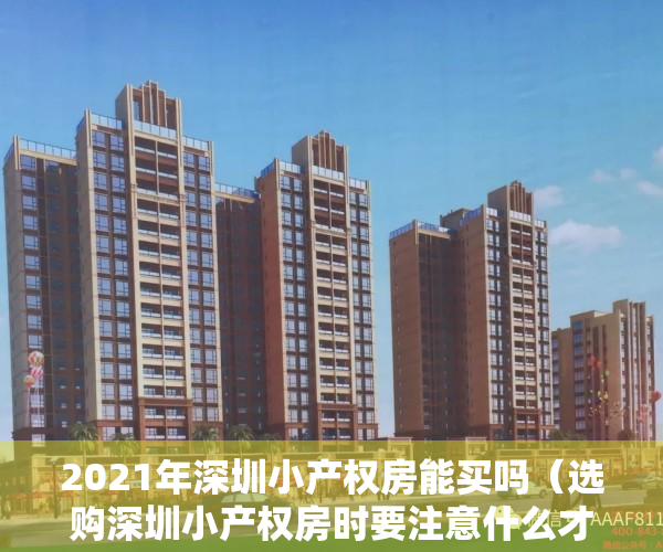 2021年深圳小产权房能买吗（选购深圳小产权房时要注意什么才能避免损失？）