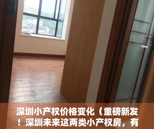 深圳小产权价格变化（重磅新发！深圳未来这两类小产权房，有可能会转正）