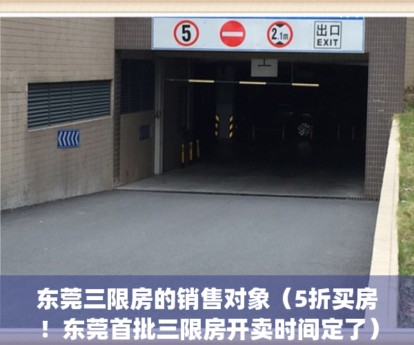 东莞三限房的销售对象（5折买房！东莞首批三限房开卖时间定了）(东莞三限房政策解读)