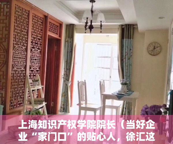上海知识产权学院院长（当好企业“家门口”的贴心人，徐汇这里设立知识产权法官工作站）