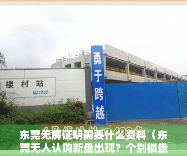 东莞无房证明需要什么资料（东莞无人认购新盘出现？个别楼盘竟出现“零登记”！）