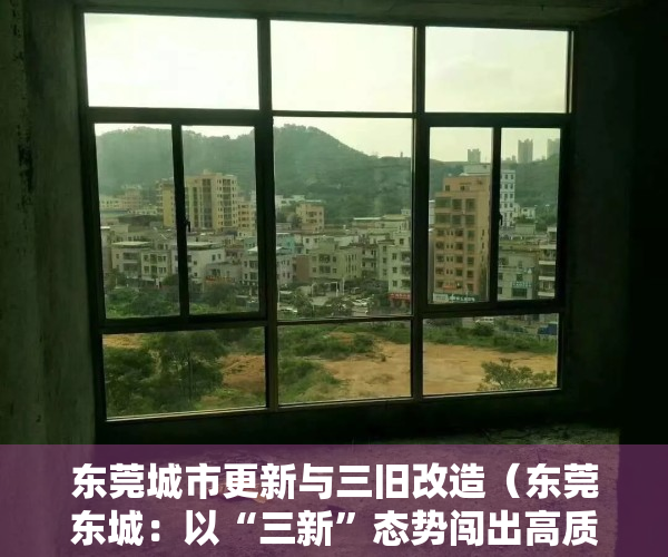 东莞城市更新与三旧改造（东莞东城：以“三新”态势闯出高质量发展路径）