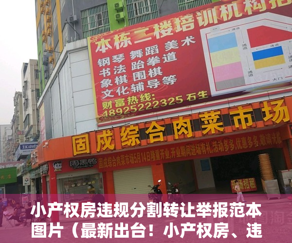 小产权房违规分割转让举报范本图片（最新出台！小产权房、违建等8种情形，不享受济南租赁新政奖补）