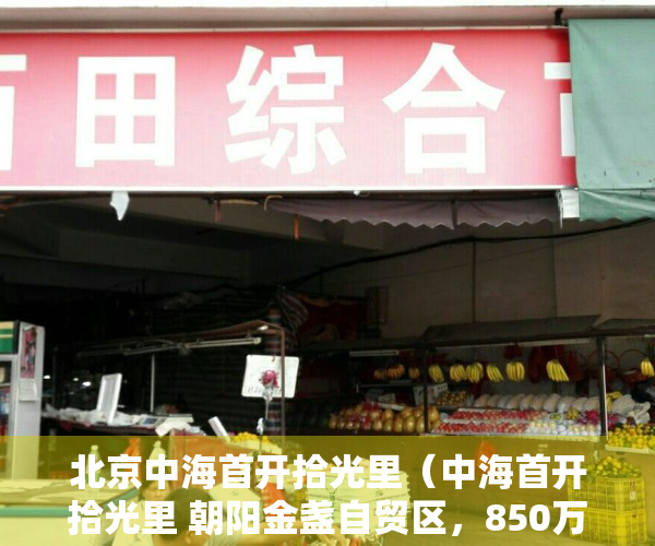 北京中海首开拾光里（中海首开拾光里 朝阳金盏自贸区，850万起的纯商品房叠拼别墅）