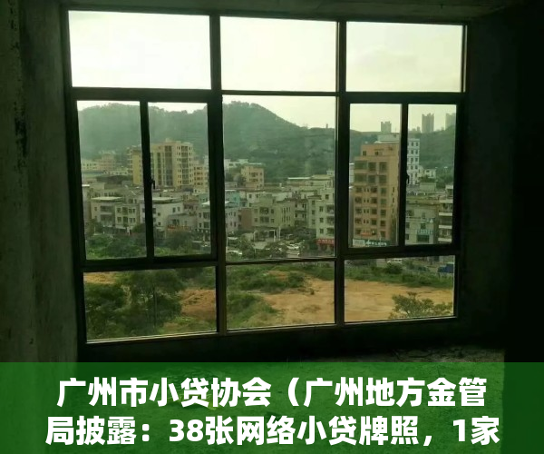 广州市小贷协会（广州地方金管局披露：38张网络小贷牌照，1家列入异常经营）