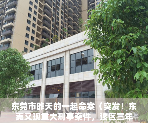 东莞市昨天的一起命案（突发！东莞又现重大刑事案件，该区三年已发生四起）