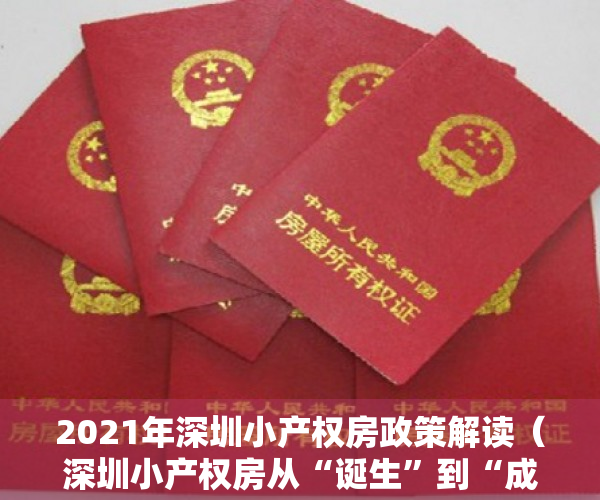 2021年深圳小产权房政策解读（深圳小产权房从“诞生”到“成长”的历史过程）
