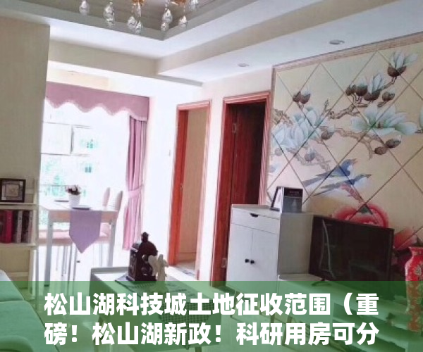 松山湖科技城土地征收范围（重磅！松山湖新政！科研用房可分割出让了！）