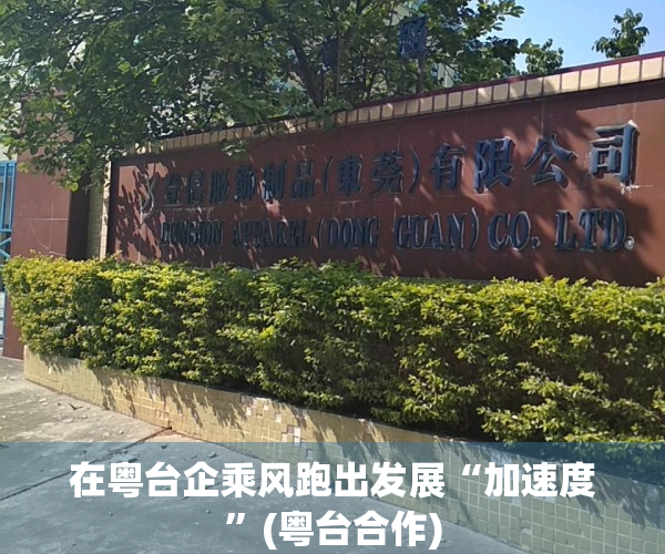 在粤台企乘风跑出发展“加速度”(粤台合作)