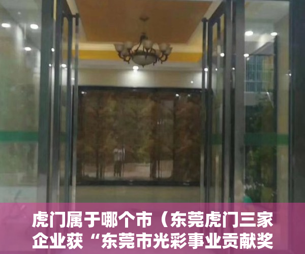 虎门属于哪个市（东莞虎门三家企业获“东莞市光彩事业贡献奖”荣誉奖项）
