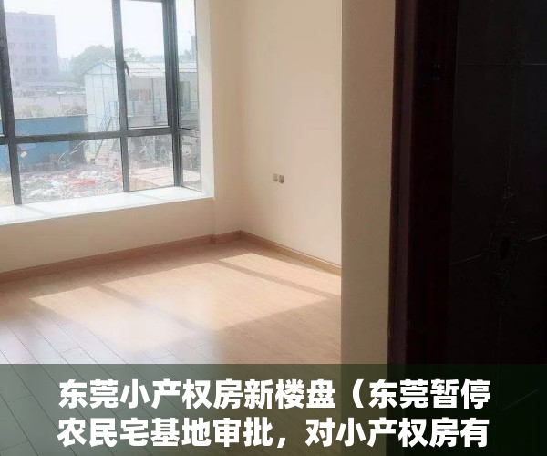 东莞小产权房新楼盘（东莞暂停农民宅基地审批，对小产权房有何影响）