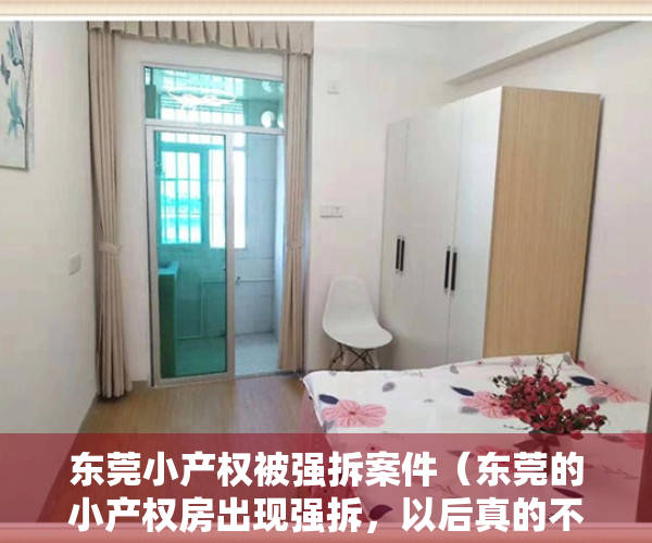 东莞小产权被强拆案件（东莞的小产权房出现强拆，以后真的不能买小产权房了嘛？）