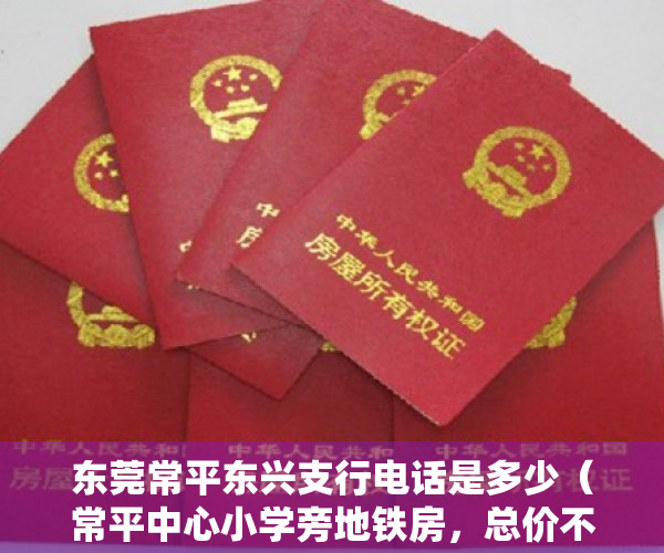 东莞常平东兴支行电话是多少（常平中心小学旁地铁房，总价不到75万，东兴花园到底能不能买？）