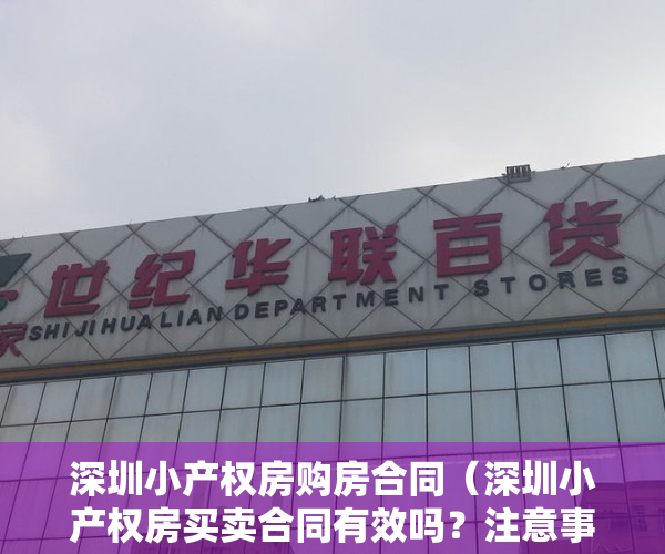 深圳小产权房购房合同（深圳小产权房买卖合同有效吗？注意事项有哪些）