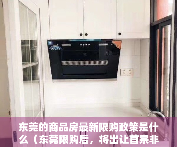 东莞的商品房最新限购政策是什么（东莞限购后，将出让首宗非限价商住地，起始地价3060元㎡）