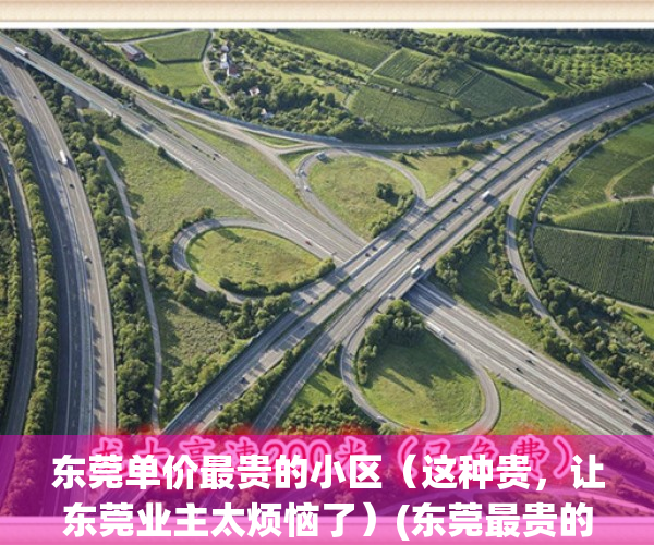 东莞单价最贵的小区（这种贵，让东莞业主太烦恼了）(东莞最贵的新楼盘)