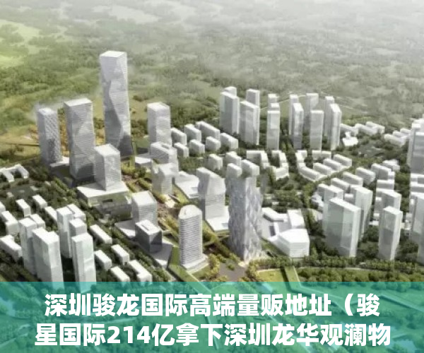 深圳骏龙国际高端量贩地址（骏星国际214亿拿下深圳龙华观澜物流用地）