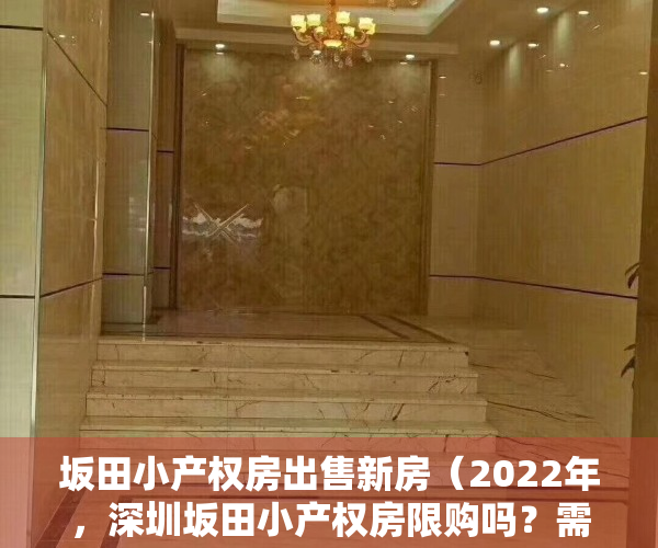 坂田小产权房出售新房（2022年，深圳坂田小产权房限购吗？需要什么资质可以买？）