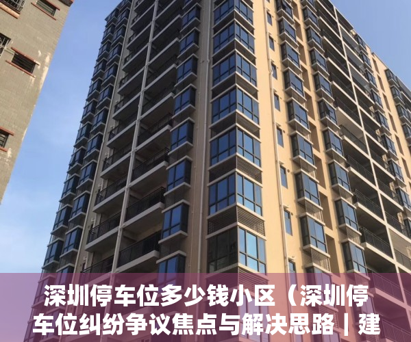深圳停车位多少钱小区（深圳停车位纠纷争议焦点与解决思路｜建纬原创）