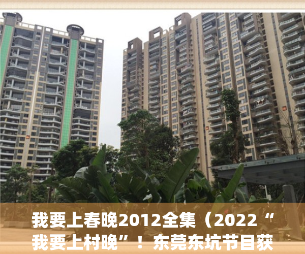 我要上春晚2012全集（2022“我要上村晚”！东莞东坑节目获一等奖）(《我要上春晚》2020)