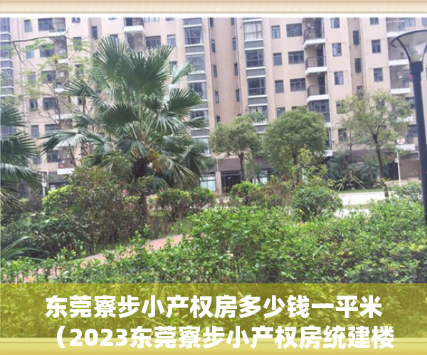 东莞寮步小产权房多少钱一平米（2023东莞寮步小产权房统建楼信息总览表！）