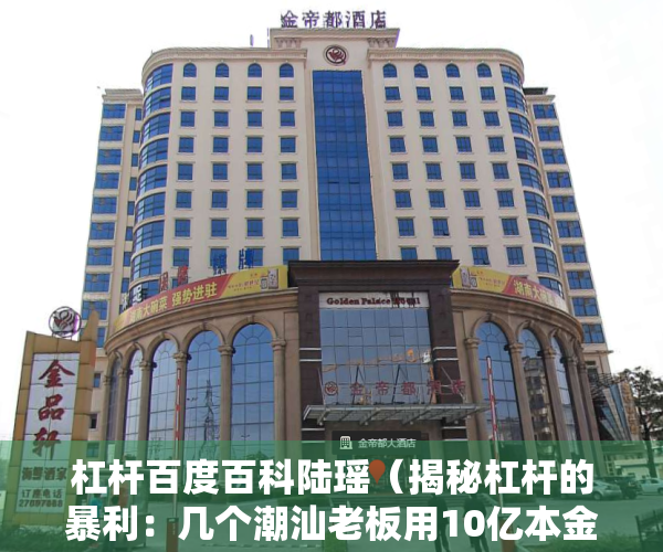 杠杆百度百科陆瑶（揭秘杠杆的暴利：几个潮汕老板用10亿本金，最终弄到100个亿）