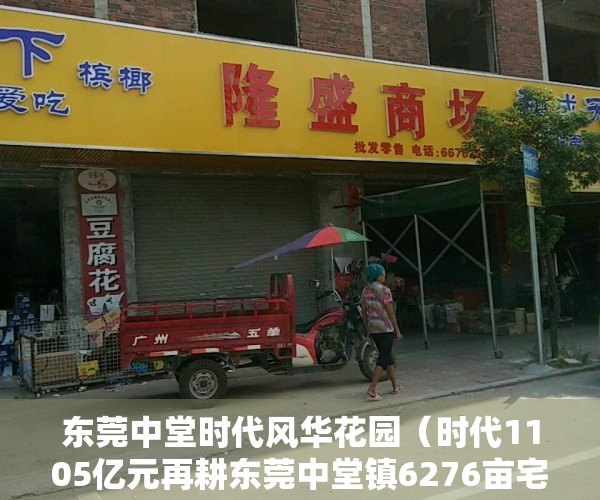 东莞中堂时代风华花园（时代1105亿元再耕东莞中堂镇6276亩宅地，楼面价破万）
