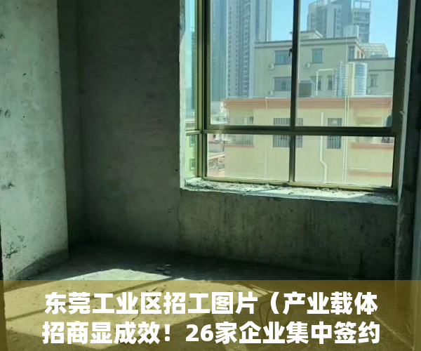 东莞工业区招工图片（产业载体招商显成效！26家企业集中签约进驻东莞市工业数字大厦）