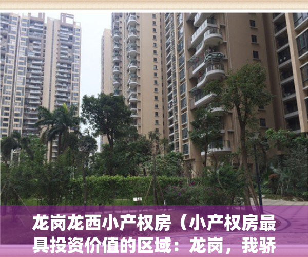 龙岗龙西小产权房（小产权房最具投资价值的区域：龙岗，我骄傲了吗？）(龙岗小产权房出售新房)