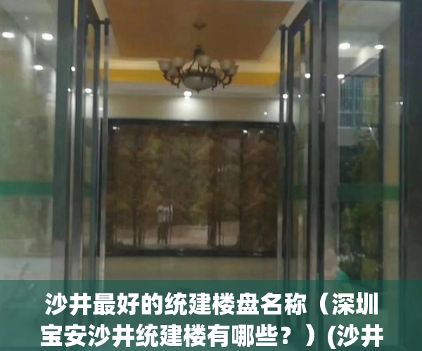 沙井最好的统建楼盘名称（深圳宝安沙井统建楼有哪些？）(沙井比较好的统建楼)