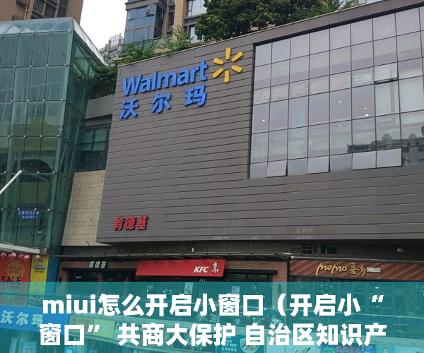 miui怎么开启小窗口（开启小“窗口” 共商大保护 自治区知识产权保护中心设立“知识产权检察保护联络点”）