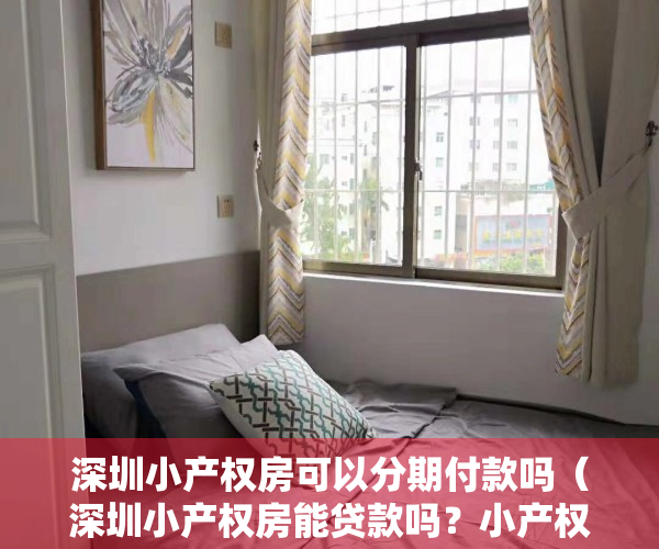 深圳小产权房可以分期付款吗（深圳小产权房能贷款吗？小产权房有什么风险？）
