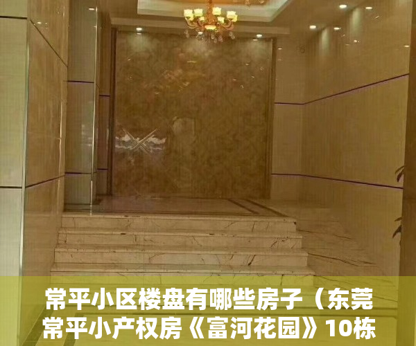 常平小区楼盘有哪些房子（东莞常平小产权房《富河花园》10栋大型花园小区，6000平米超大花园，3站松山湖，6站西平）