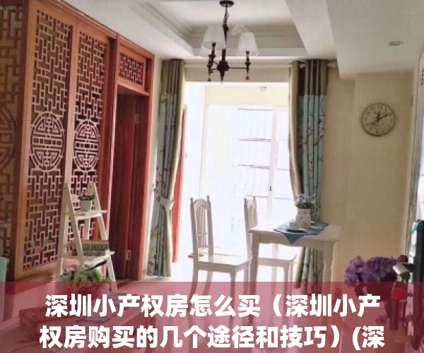 深圳小产权房怎么买（深圳小产权房购买的几个途径和技巧）(深圳小产权房买房条件)