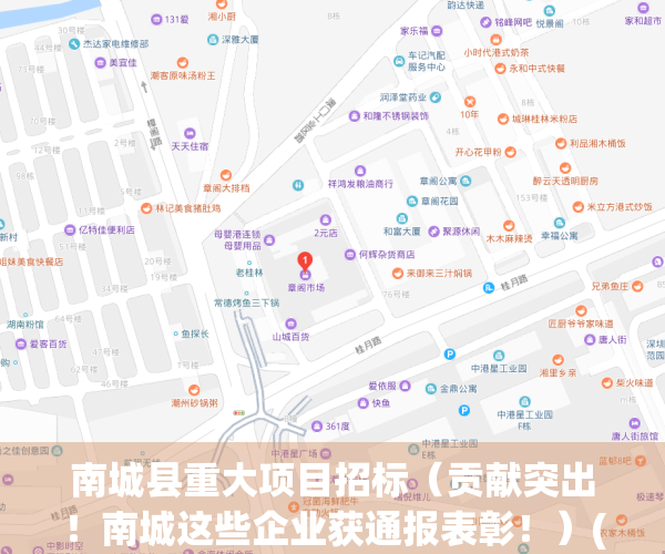 南城县重大项目招标（贡献突出！南城这些企业获通报表彰！）(南城县招标公告)