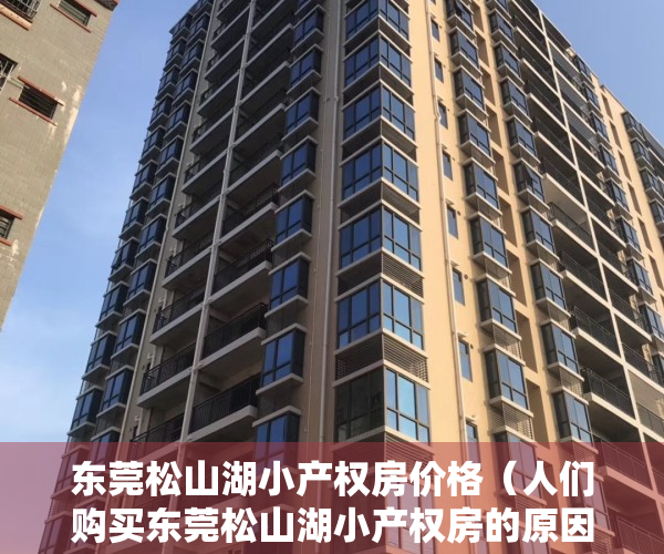 东莞松山湖小产权房价格（人们购买东莞松山湖小产权房的原因有哪些呢？）