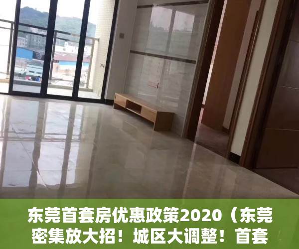 东莞首套房优惠政策2020（东莞密集放大招！城区大调整！首套房最低首付降至两成！）