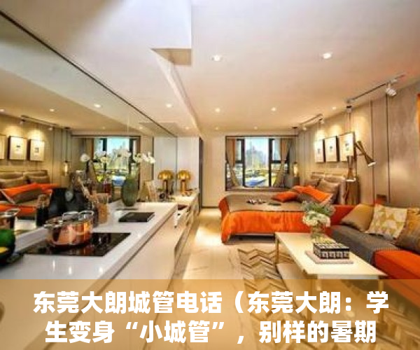 东莞大朗城管电话（东莞大朗：学生变身“小城管”，别样的暑期实践来了）
