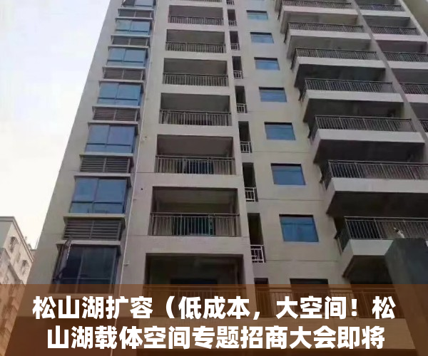 松山湖扩容（低成本，大空间！松山湖载体空间专题招商大会即将开启！）