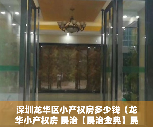 深圳龙华区小产权房多少钱（龙华小产权房 民治【民治金典】民治站200米）
