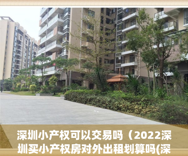 深圳小产权可以交易吗（2022深圳买小产权房对外出租划算吗(深圳小产权房可以出租吗)）