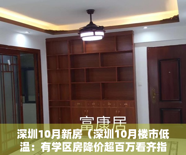 深圳10月新房（深圳10月楼市低温：有学区房降价超百万看齐指导价，也有个别新盘“日光”）