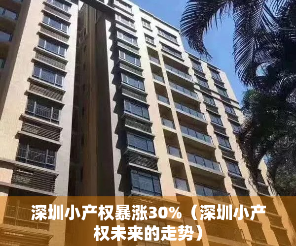 深圳小产权暴涨30%（深圳小产权未来的走势）