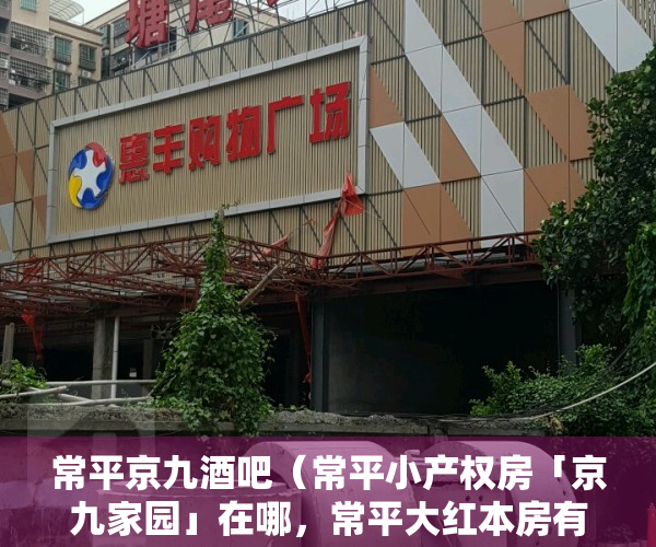 常平京九酒吧（常平小产权房「京九家园」在哪，常平大红本房有哪些？）