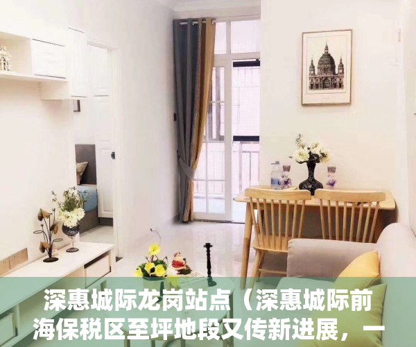 深惠城际龙岗站点（深惠城际前海保税区至坪地段又传新进展，一“黑科技”投入使用！）
