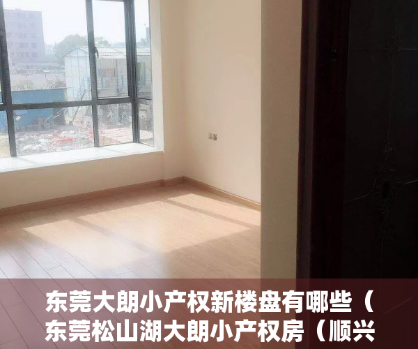 东莞大朗小产权新楼盘有哪些（东莞松山湖大朗小产权房（顺兴雅居）两房——198W套）
