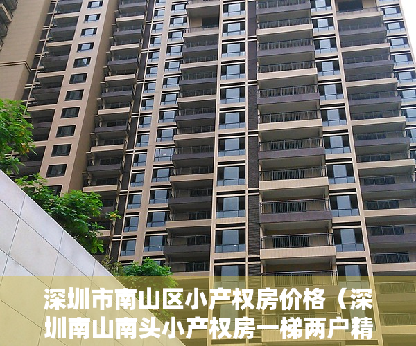 深圳市南山区小产权房价格（深圳南山南头小产权房一梯两户精装修总价152万套起）