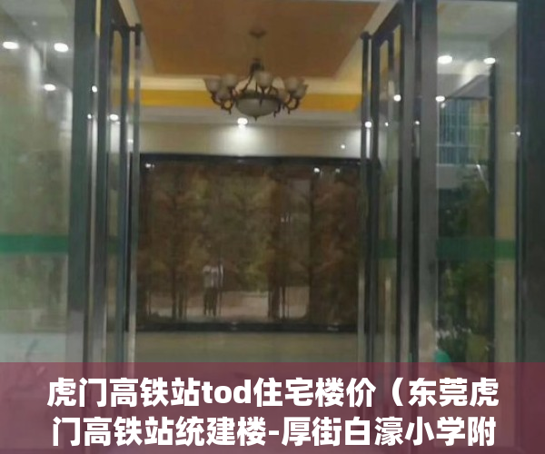 虎门高铁站tod住宅楼价（东莞虎门高铁站统建楼-厚街白濠小学附近小产权房-站前首府）
