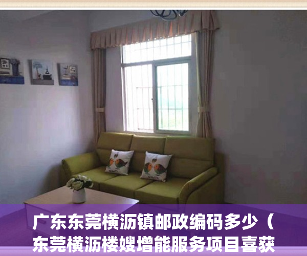 广东东莞横沥镇邮政编码多少（东莞横沥楼嫂增能服务项目喜获殊荣）(东莞横沥邮编号码是多少啊)