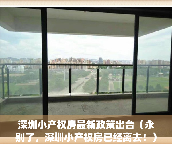 深圳小产权房最新政策出台（永别了，深圳小产权房已经离去！）(2021深圳小产权房最新政策)